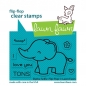 Preview: Lawn Fawn Clear Stamps - Elphie Selfie Flip-Flop