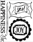 Preview: PRIMA Cling Stamp - Optimist - Joy 6 Stck.