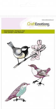 Craft Emotions Clear Stamps - Botanical - Birds