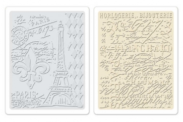 Tim Holtz Prägefolderset - Eiffel Tower & French Script Set