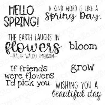 Stampingbella - Hello Spring Sentiment