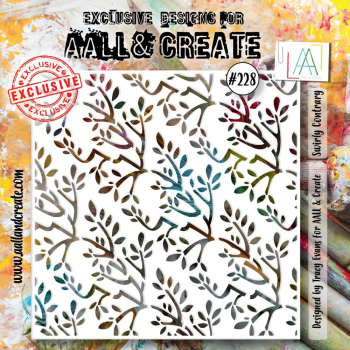 AALL & Create - Stencil - Swirly Contrary #228