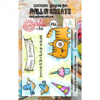 AALL & CREATE Clear Stamps - Purrfect Birthday #966