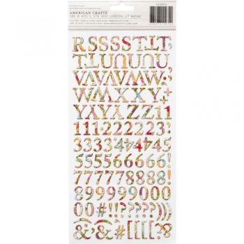 American Crafts Thickers Sticker - Time & Place(244 Stk)