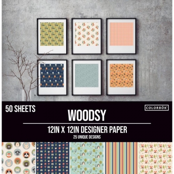 Colorbök Designer Paper Pad - Woodsy - 12 x 12