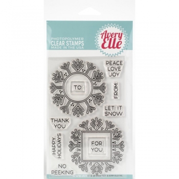 Avery Elle Clearstamps - Snow Tags