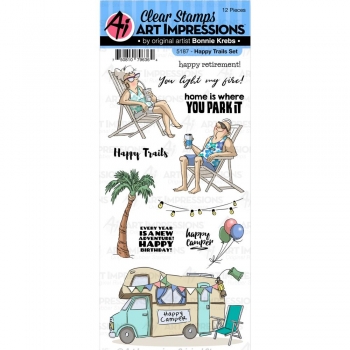 Art Impressions Clear Stamps - Happy Trails Set