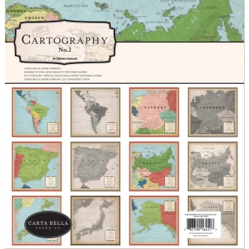 Carta Bella - 12" x 12" Cartography No.2 Collection 