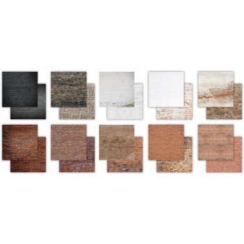 The essential Craft Papers Paper Pad - Brick Textures - 12 x 12