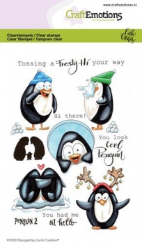 Craft Emotions Clear Stamps - Penguin 2