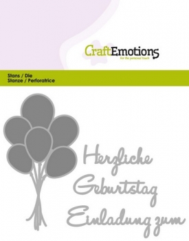 Craft Emotions Stanze - Herzliche Geburtstag