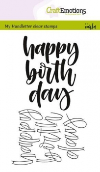 Craft Emotions Clear Stamps - Handletter - happy birth day