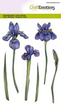 Craft Emotions Clear Stamps - Flower Iris 