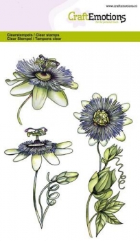 Craft Emotions Clear Stamps - Passion Flower (Passionsblume)