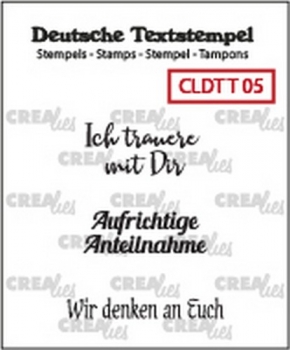 Crealies Mini Text Stempel - Trauern 5