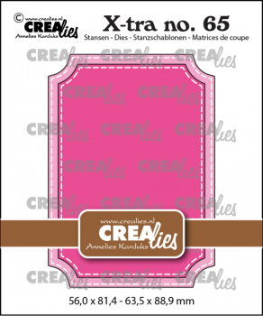 Crealies Stanze - ATC Ticket with stitch