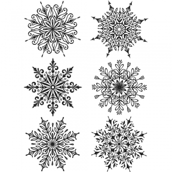 Tim Holtz Stempelset - Swirly Snowflakes