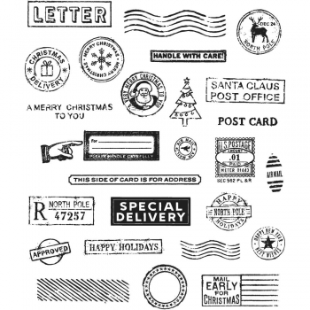 Tim Holtz Stempelset - Holiday Postmarks