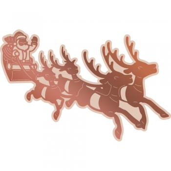 Couture Creations- Highland Christmas Hotfoil Stamp Die - Santa`s Sleigh