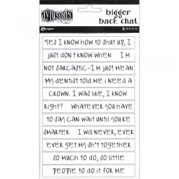 Dylusions - Bigger Back Chat Stickers - White