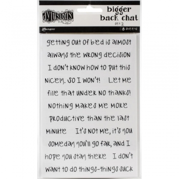 Dylusions - Bigger Back Chat Stickers Set 2 - White