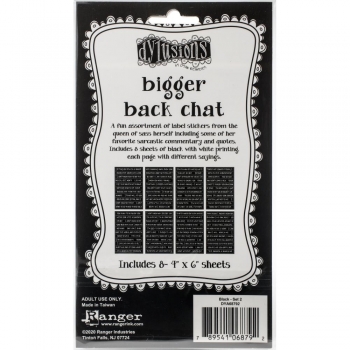 Dylusions - Bigger Back Chat Stickers Set 2 - Black