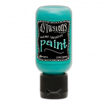 Ranger Dylusions Paint Flip Cap Bottle - Vibant Turquoise