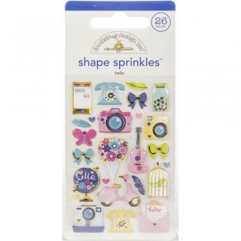 Doodlebug Shape Sprinkles (Epoxy Sticker) - Hello 
