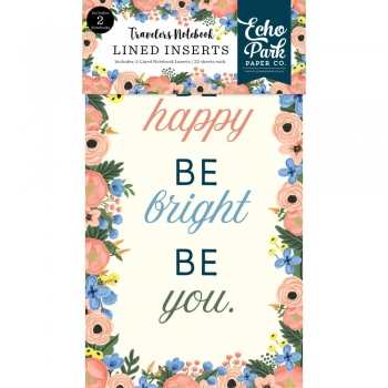 Echo Park Traveler`s Notebook Lined Insert - Standard - Fancy Floral