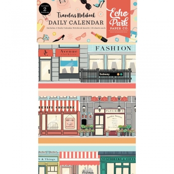 Echo Park Traveler`s Notebook Daily Calendar Insert - Standard - Metropolitan Girl