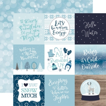 Echo Park Winter Magic - 4 x 4 Journaling Cards 12" x 12" 