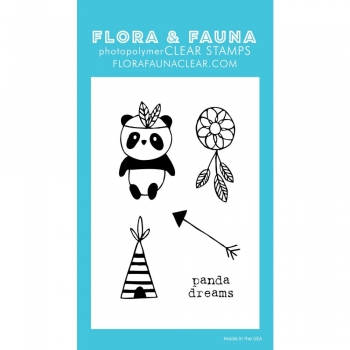 Flora & Fauna Clear Stamps - Mini Panda TeePee