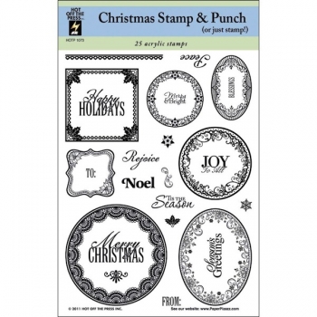 !Hot Off The Press - Christmas Stamp & Punch 25 Stck.!