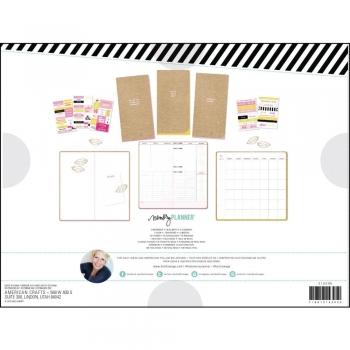 Heidi Swapp Personal Memory Planner Boxed Kit - Color Fresh, Pink Glitter