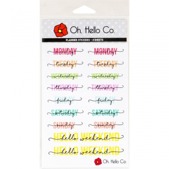 Oh. Hello Co. Planner Stickers - Days Of The Week