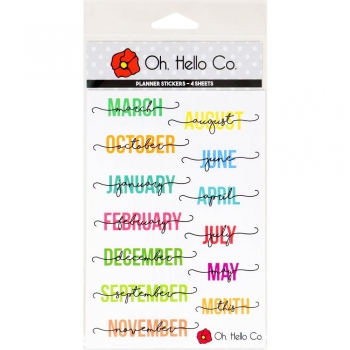 Oh. Hello Co. Planner Stickers - Months Of The Year