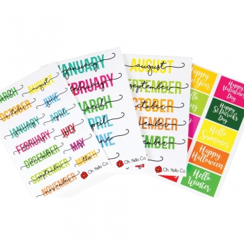 Oh. Hello Co. Planner Stickers - Months Of The Year