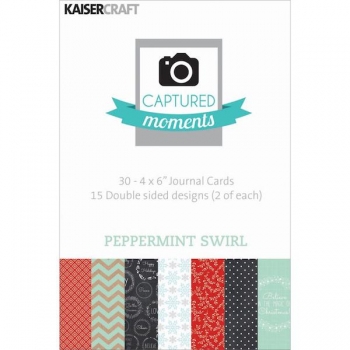 Kaisercraft Captured Moments - 4" x 6" Journaling Cards - Peppermint Swirl