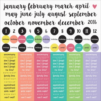 Kaisercraft - My Year, My Story - Sticker Sheets - Month 12"