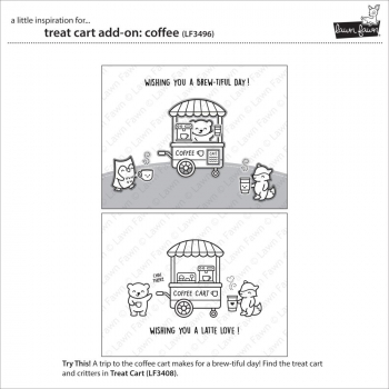 Lawn Fawn Clear Stamps - Treat Cart Add-On: Coffee