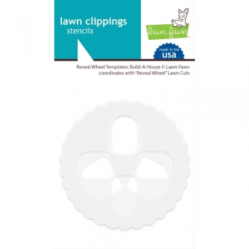 Lawn Fawn Lawn Clipping Stencil - Reveal Wheel Templates: Build-A-House