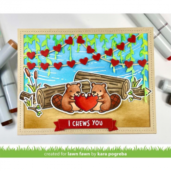Lawn Fawn Clear Stamps - Wood you be mine?