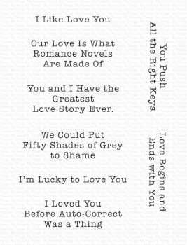 MFT Typewriter Sentiments Love