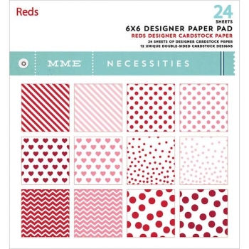 MME Paper Pad - 6" x 6" - Reds