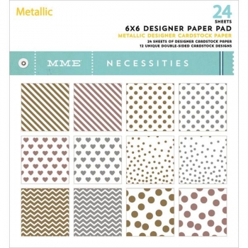 MME Paper Pad - 6" x 6" - Metallic