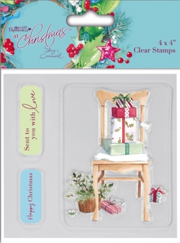 Papermania Clear Stamp - At Christmas - Chair