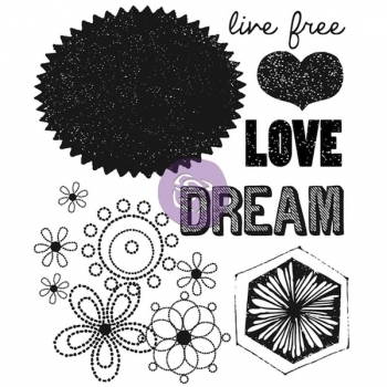Prima Clear Stamp - Free Spirit - Love Dream