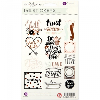 Prima Marketing - Love Faith Scrap - Stickers - 16 Stk.