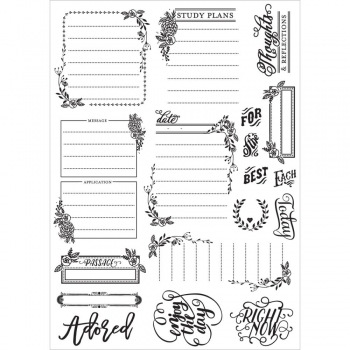 !Prima Marketing - Love Faith Scrap - Cling Rubber Stamps - 18 Stk.!