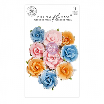 Prima Marketing Mulberry Paper Flowers - Abstract Bliss/Spring Abstract 9 Stk.